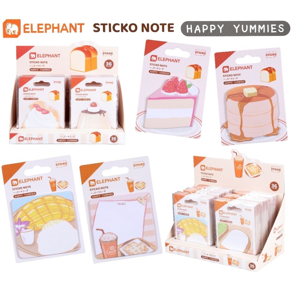 Elephant กระดาษโน๊ตกาวในตัว แฟนซี Sticko Notes 