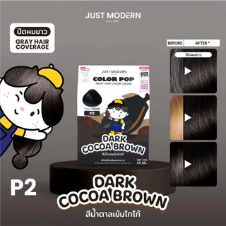 จัสท์โมเดอร์น ครีมเปลี่ยนสีผม ปิดผมขาว ปราศจากสารพีพีดีและแอมโมเนีย Just Modern Color Pop Milky Hair Color Cream 65 ml.