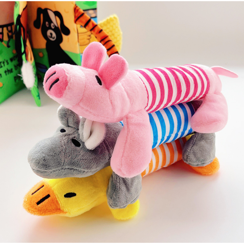 MG-257 ตุ๊กตาสัตว์เลี้ยง ของเล่นกัดเล่นสำหรับแมวและสุนัข – แบบช้าง หมู เป็ด 🐘🐷🦆