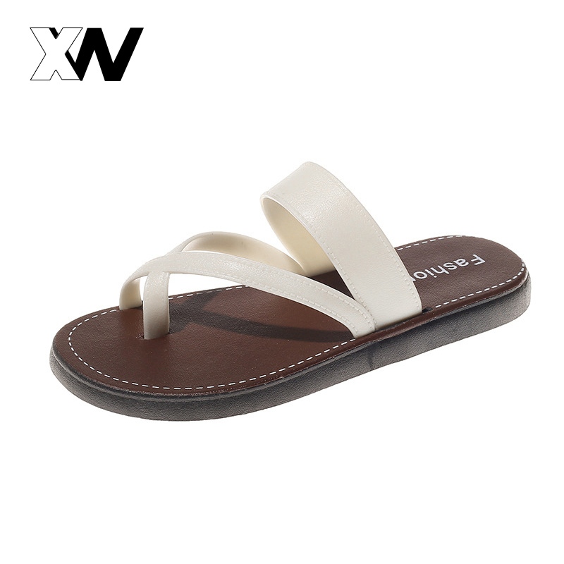 XWbrandรองเท้าแฟชั่น สำหรับสตรี งานดี พร้อมเสิร์ฟแล้วจ้า แตะสวยนิ้วโป้ง สีพื้นไม่มีลาย ดีไซน์เรียบๆ มินิมอลโดนใจมากเวอร์