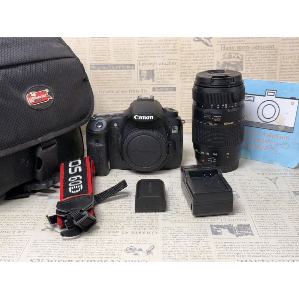 Canon 60d เลนส์ Tamron 70-300 พร้อมใช้งาน
