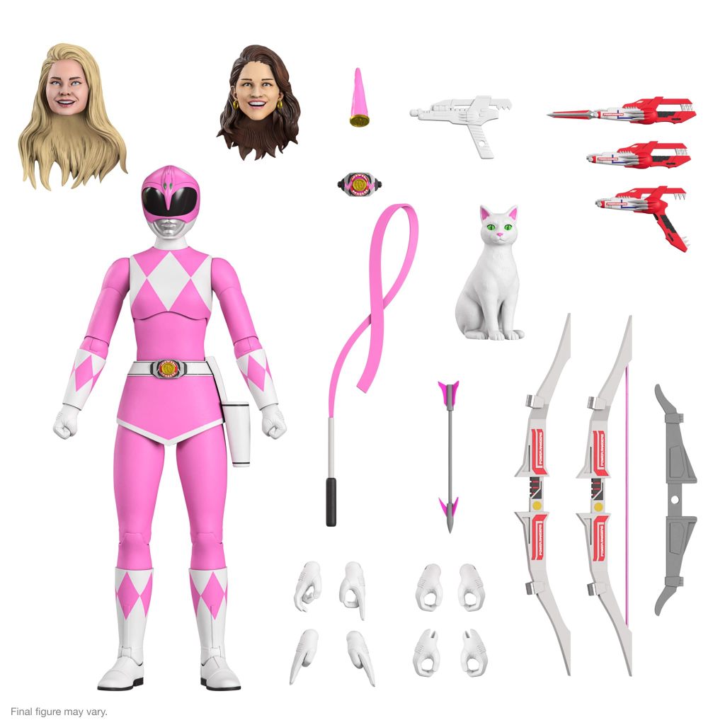 Super7 ULTIMATES! Mighty Morphin Power Rangers Pink Ranger - 7" Power Rangers Action Figure ของใหม่ 