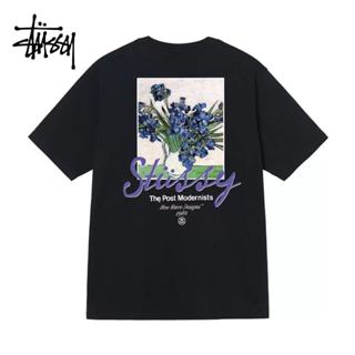（ Stüssy ）เสื้อยืดแขนสั้นสำหรับผู้ชาย 230 g เสื้อยืดคุณภาพสู…
