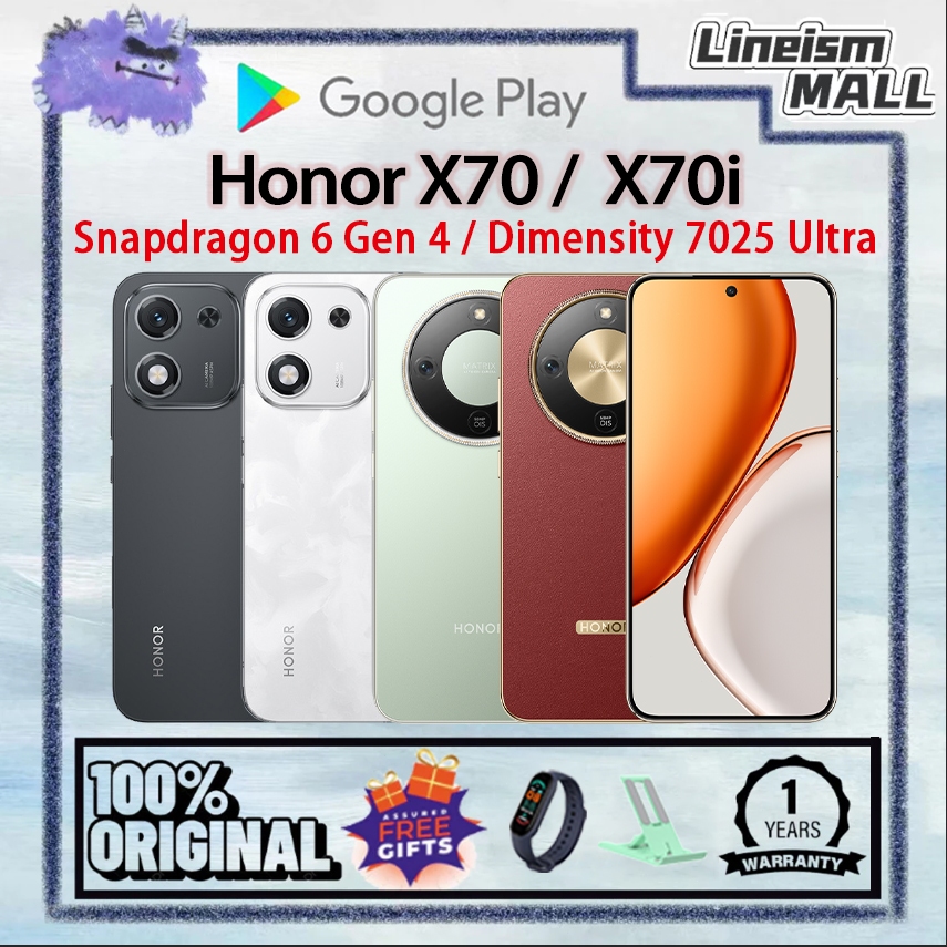 Honor X70 Snapdragon 6 Gen 4 | Honor X70i Dimensity 7025 Ultra | Dual SIM (Support Google Play & Tha