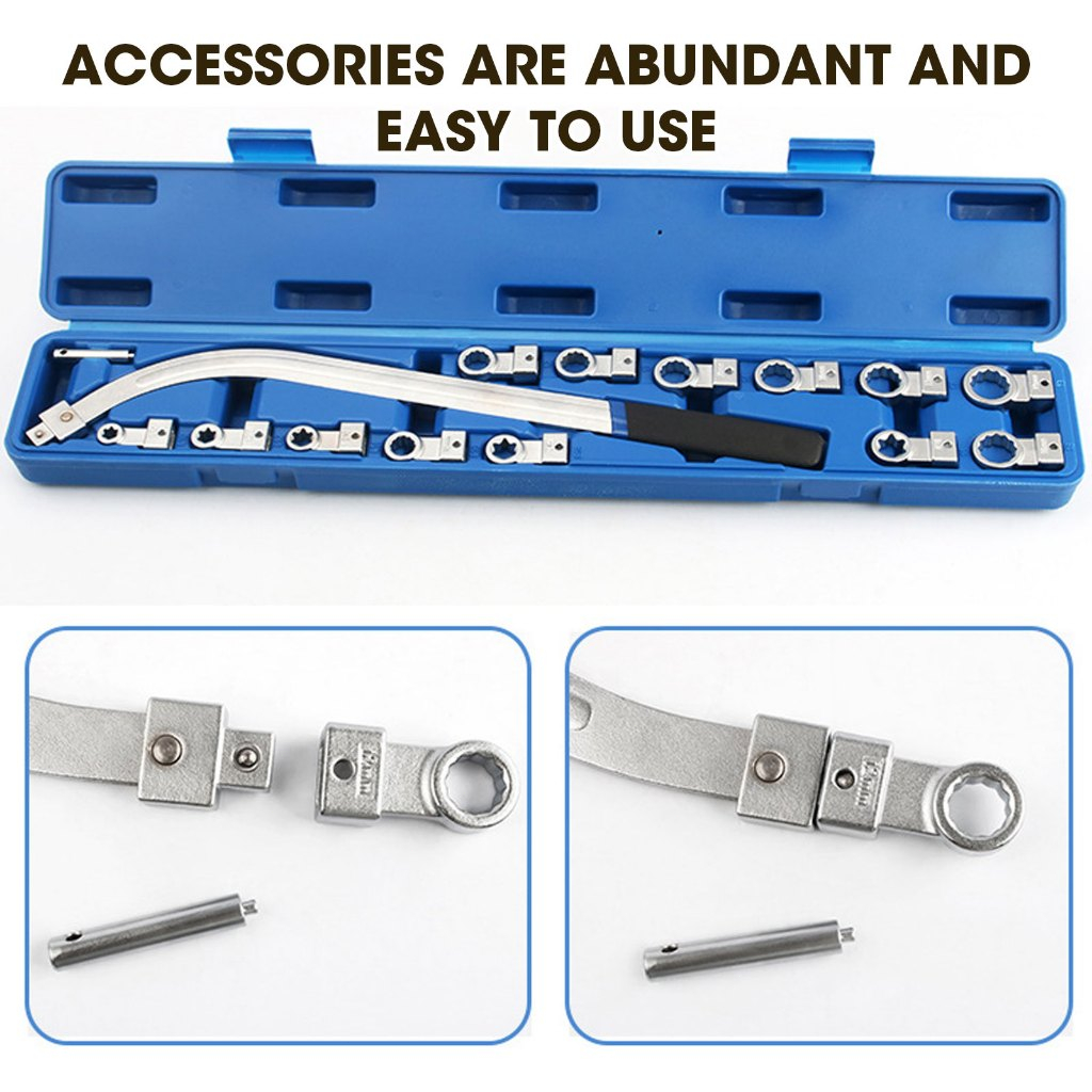 🔥จัดส่งจากกรุงเทพ!✨ 15 ชิ้น Idler Pulley ประแจปรับเข็มขัด Tension Lever Workshop เครื่องมือ ประแจถอดลูกรอกสายพาน