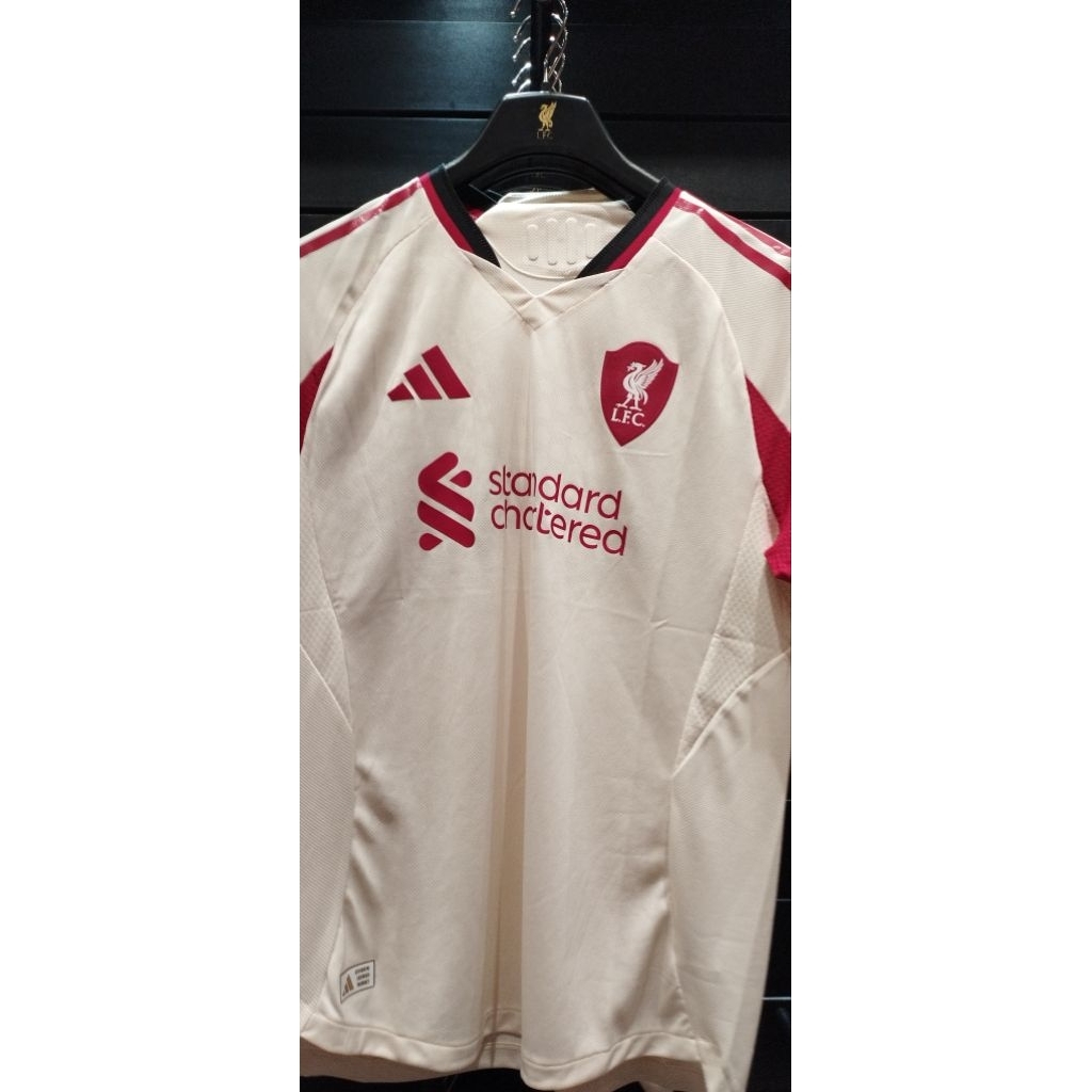 เสื้อฟุตบอล ลิเวอร์พูล แขนสั้น เกรด player Adidas Liverpool Away 2025/26 ของแท้ มือ1 ป้ายไทย