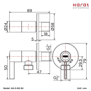 Karat Faucet สต๊อปวาล์ว รุ่น KA-03-412-63