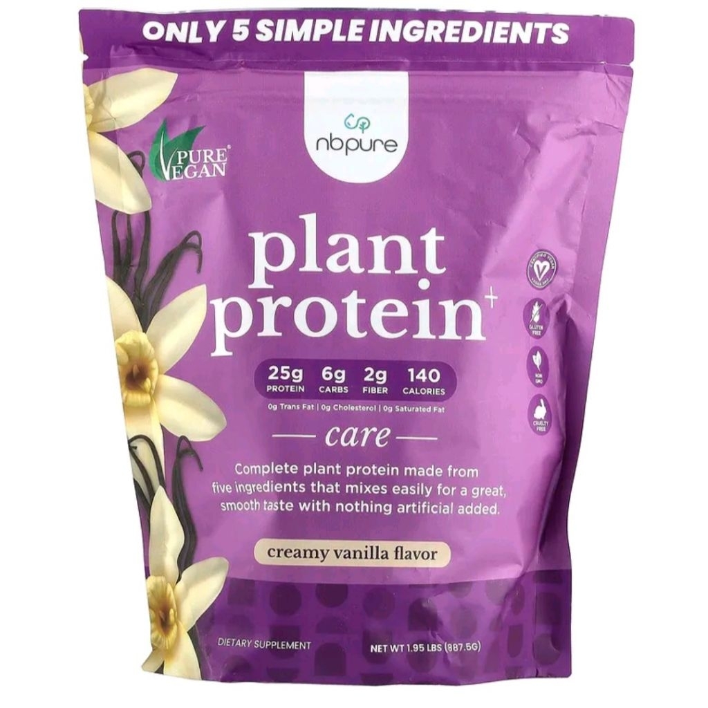 NB Pure, Plant Protein+, Creamy Vanilla, 1.95 lbs (887.5 g)