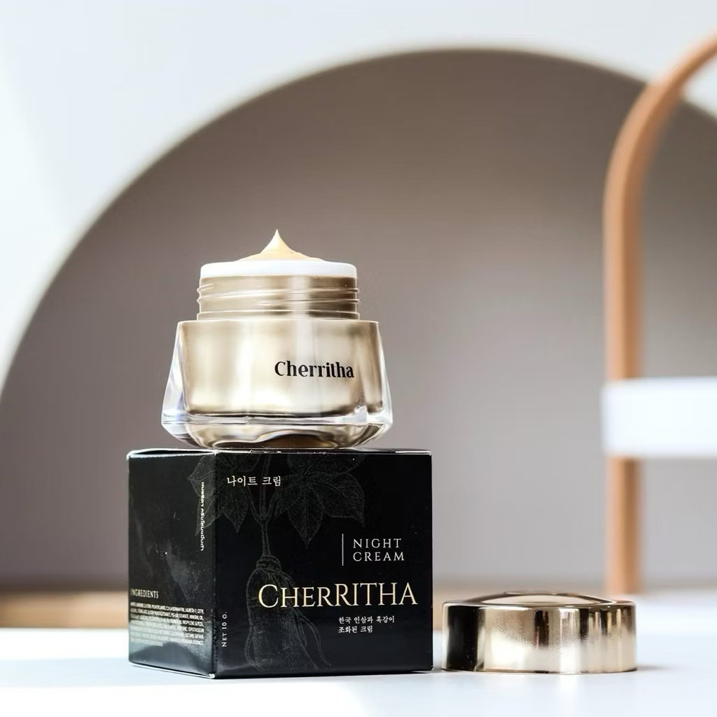 เฌอริตา เฌอเดย์ เซรั่ม ครีมโสมขมิ้นดำ Cherritha 10 ml.