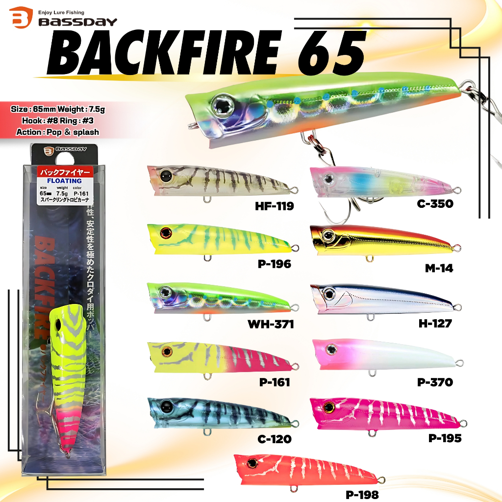เหยื่อปลอม BASSDAY BACKFIRE 65