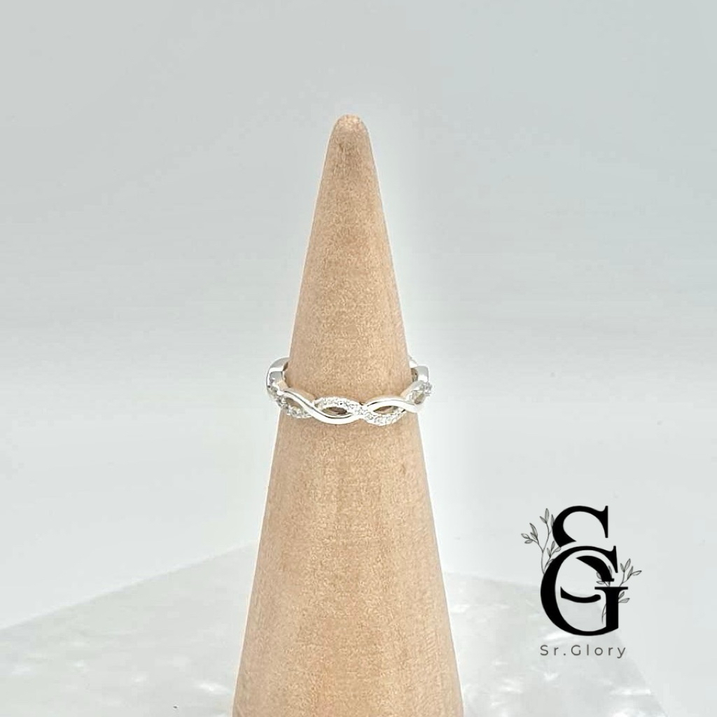 Sr.Glory แหวนเงินแท้ 92.5% แหวนCZ แหวนสไตล์มินิมอล