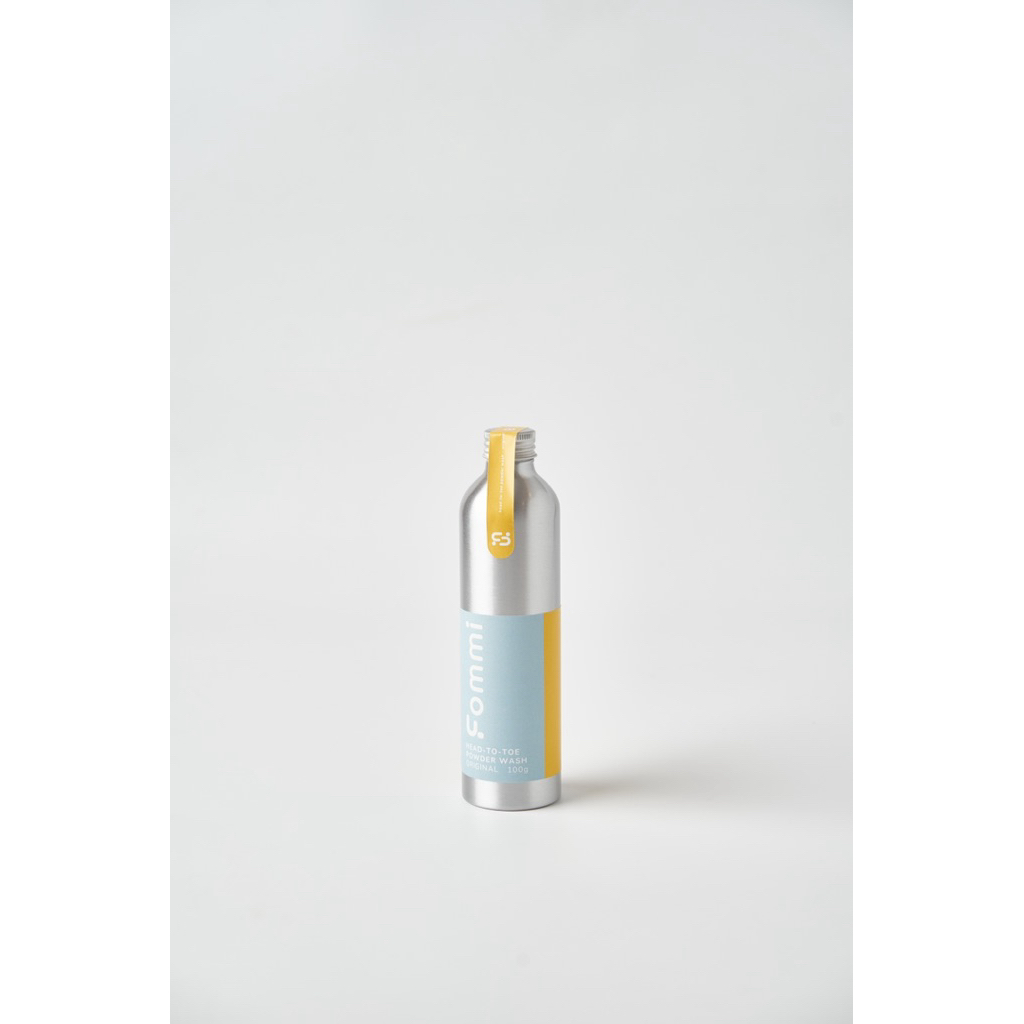 Fommi แบบขวด ผงสบู่อาบน้ำและสระผม Head-to-Toe | ฟองนุ่ม ใช้ง่าย พกพาสะดวก เหมาะสำหรับเดินทาง (100g)