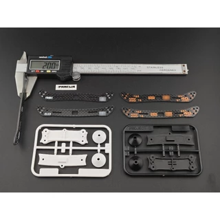 ไม้ กันชน สไลด์ 2MM คาร์บอน HG - Mini4WD HG Carbon Wide Stay Sliding Damper (2mm)