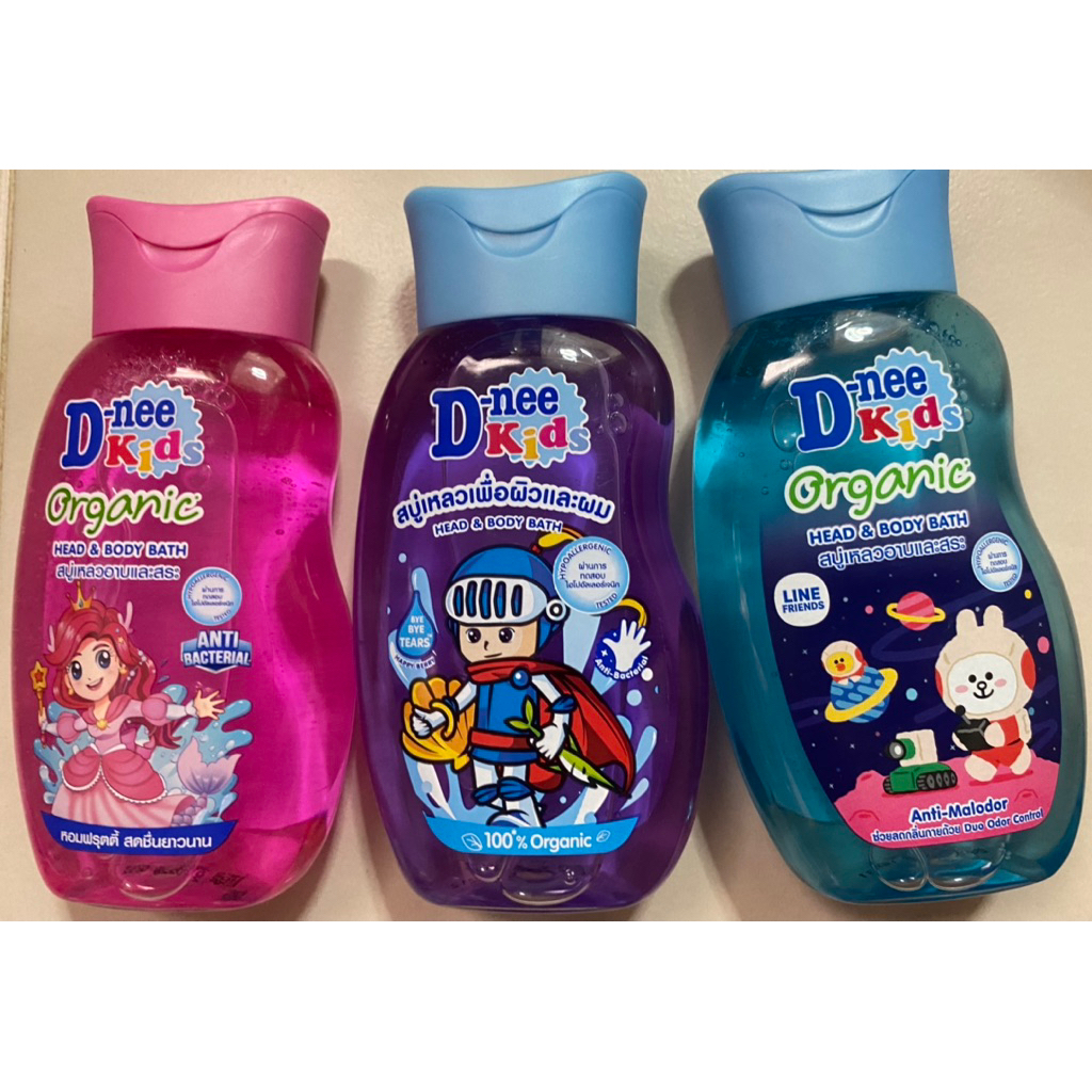 D-NEE Kids สบู่เหลว ดีนี่ คิดส์ เฮด แอนด์ บอดี้ บาธ เพื่อผิวและผม ขนาด 200 มล. 1ขวด