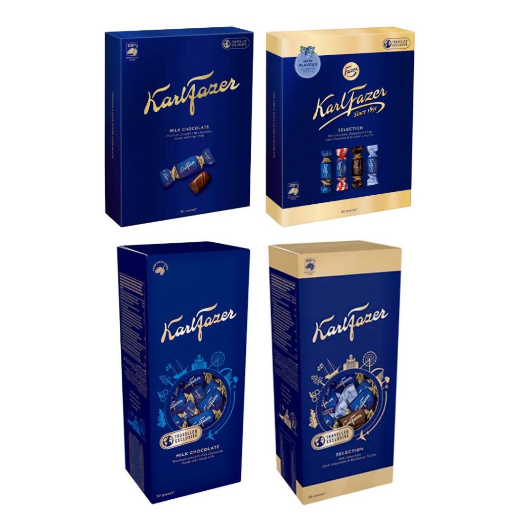 Karl Fazer Chocolate traveller จากฟินแลนด์ นํ้าหนัก 295 และ 420 กรัม สินค้าจากฟินแลนด์