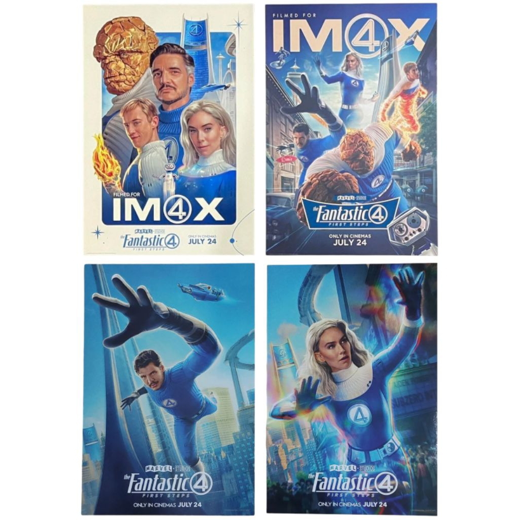 โปสเตอร์ IMAX Poster Fantastic 4 First Steps แฟนตาสติคโฟร์ แท้ Major Cineplex Poster Fantastic Four 