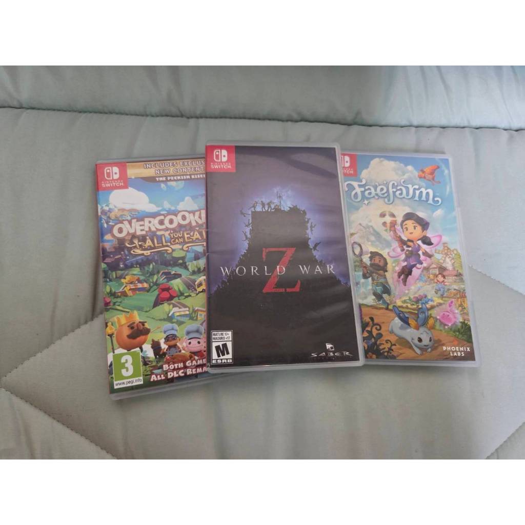 3 เกมดัง Nintendo แผ่นแท้ มือสองสภาพสวย ราคาพิเศษ🔥Fae Farm,World War Z,Overcooked