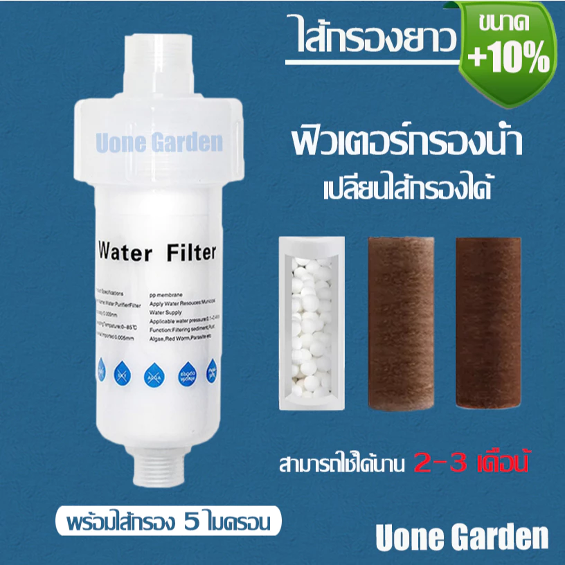 Uone Garden W243 ฟิลเตอร์กรองน้ำ ถอดเปลี่ยนไส้กรองได้ กรองน้ำ กรอง ฝักบัว ไส้กรอง11cm