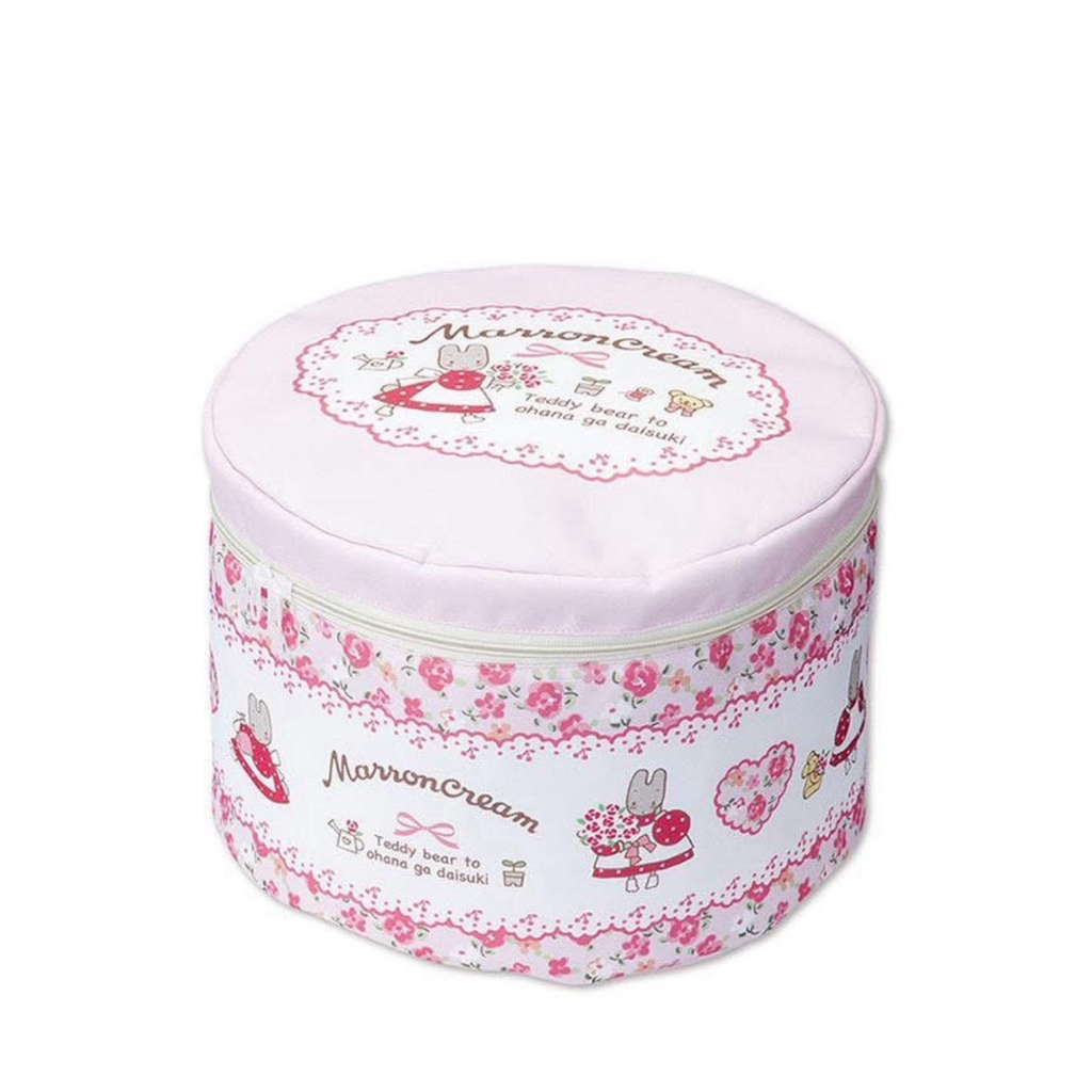 กล่องเก็บของ ใบใหญ่ ทรง สี่เหลี่ยม ทรงกลม marron cream