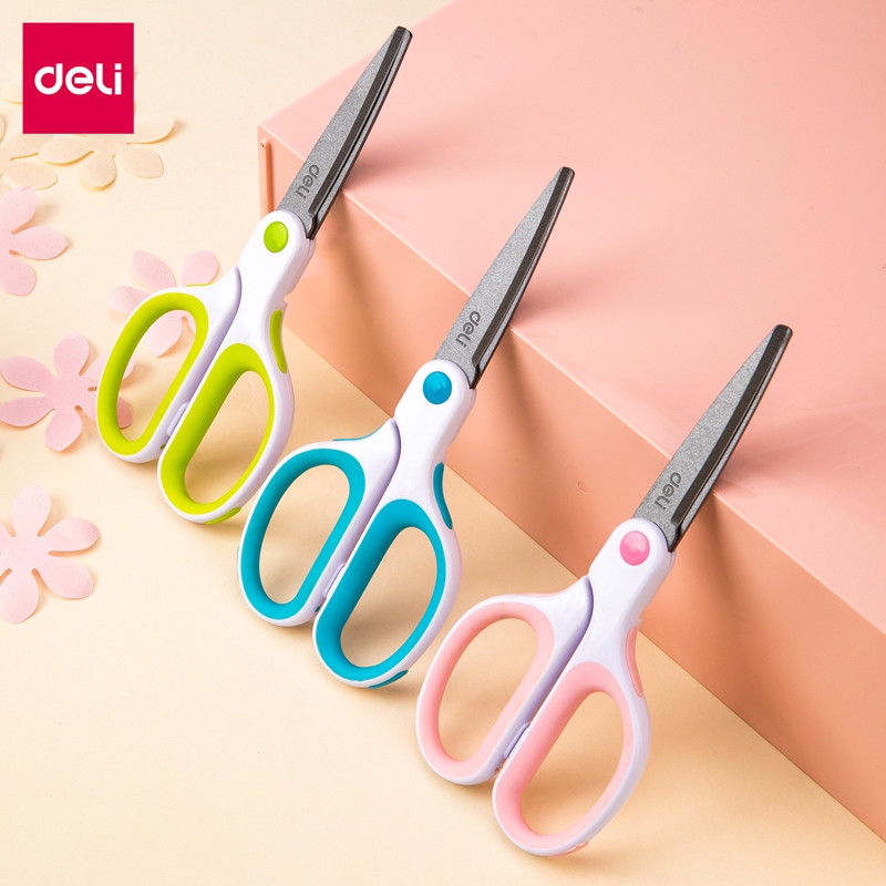 กรรไกร Deli เทฟล่อน 175mm คม แหลม ตัดกระดาษ เทปกาว ไม่ทิ้งคราบเหนียว (คละสี 1 ชิ้น) Scissor - รูปที่ 7