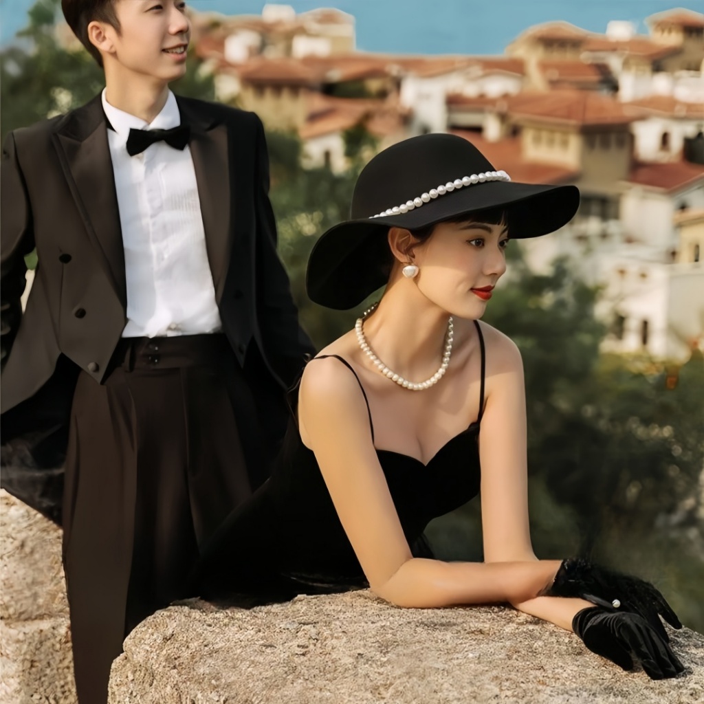 หมวกหญิงกระฎุมพี สไตล์เฮปเบิร์น ✨ ปีกกว้าง ไข่มุก และความคลาสสิกเหนือกาลเวลา - รูปที่ 4