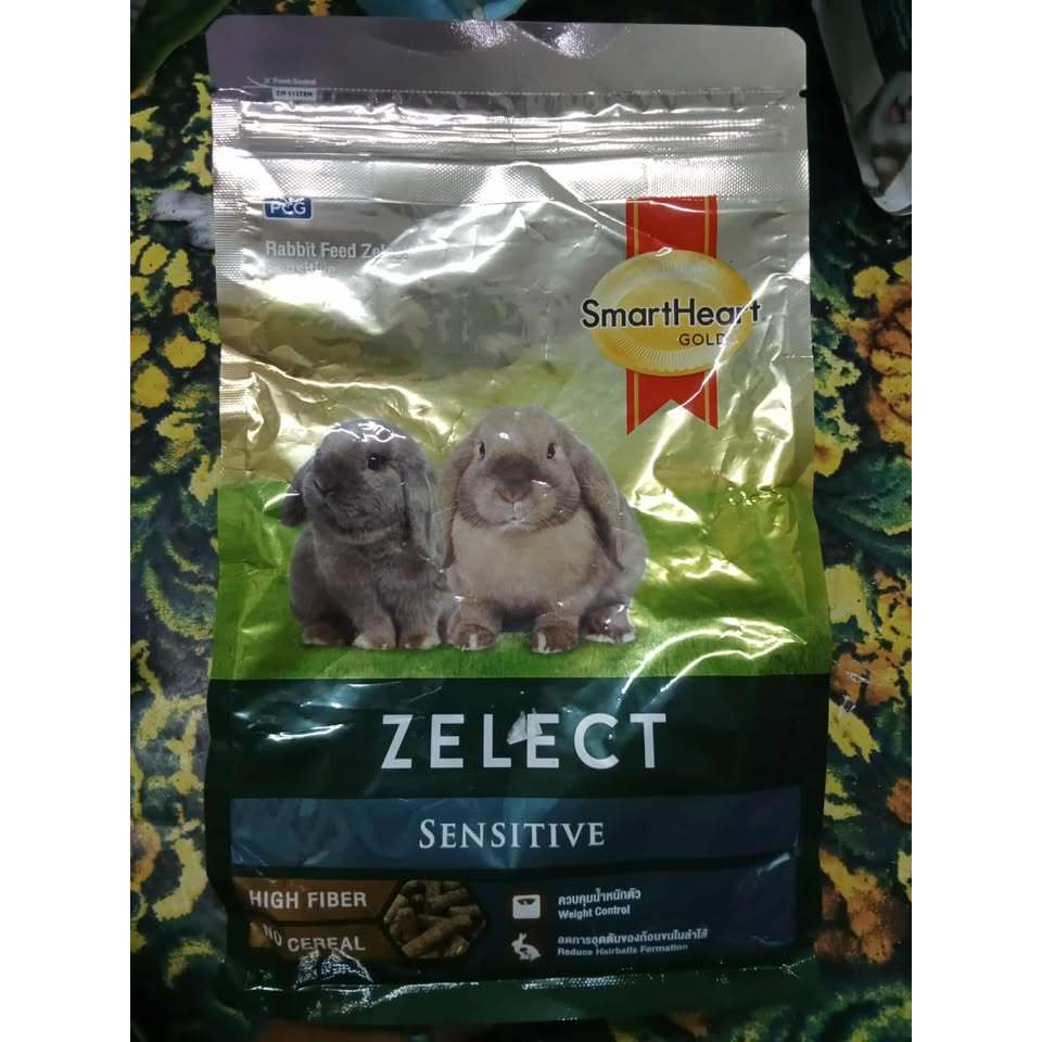 smartheartสมาร์ทฮาร์ท อาหารกระต่าย สูตร zelect sensitive ขนาด 500 กรัม 1ถุง
