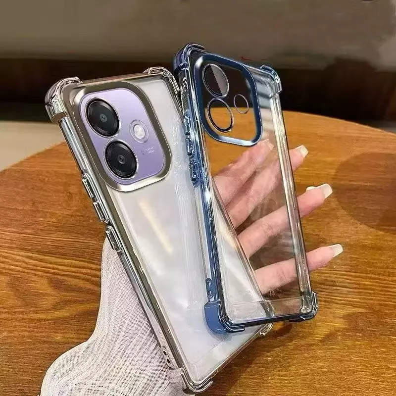 เคสใส กันกระแทก สำหรับ สำหรับOppo A6T A6 A6X F31 A6pro A5I A5 A5X A5Pro A3 A3X A3Pro A16 A54 4Gขอบสี Case กันเลนส์กล้อง
