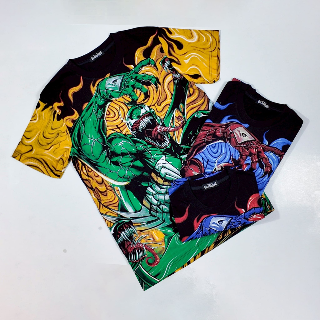 GM DESIGNS - เสื้อยืดคอกลมชาย ลายเวน่อม เทคนิคอัดฟอยล์ผ้าคอตตอน นุ่มสบาย