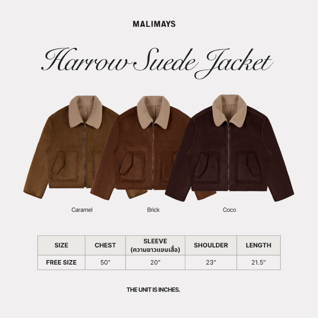 MALIMAYS - Harrow Suede Jacket แจ็คเก็ตหนังกลับบุขน รูปที่ 7