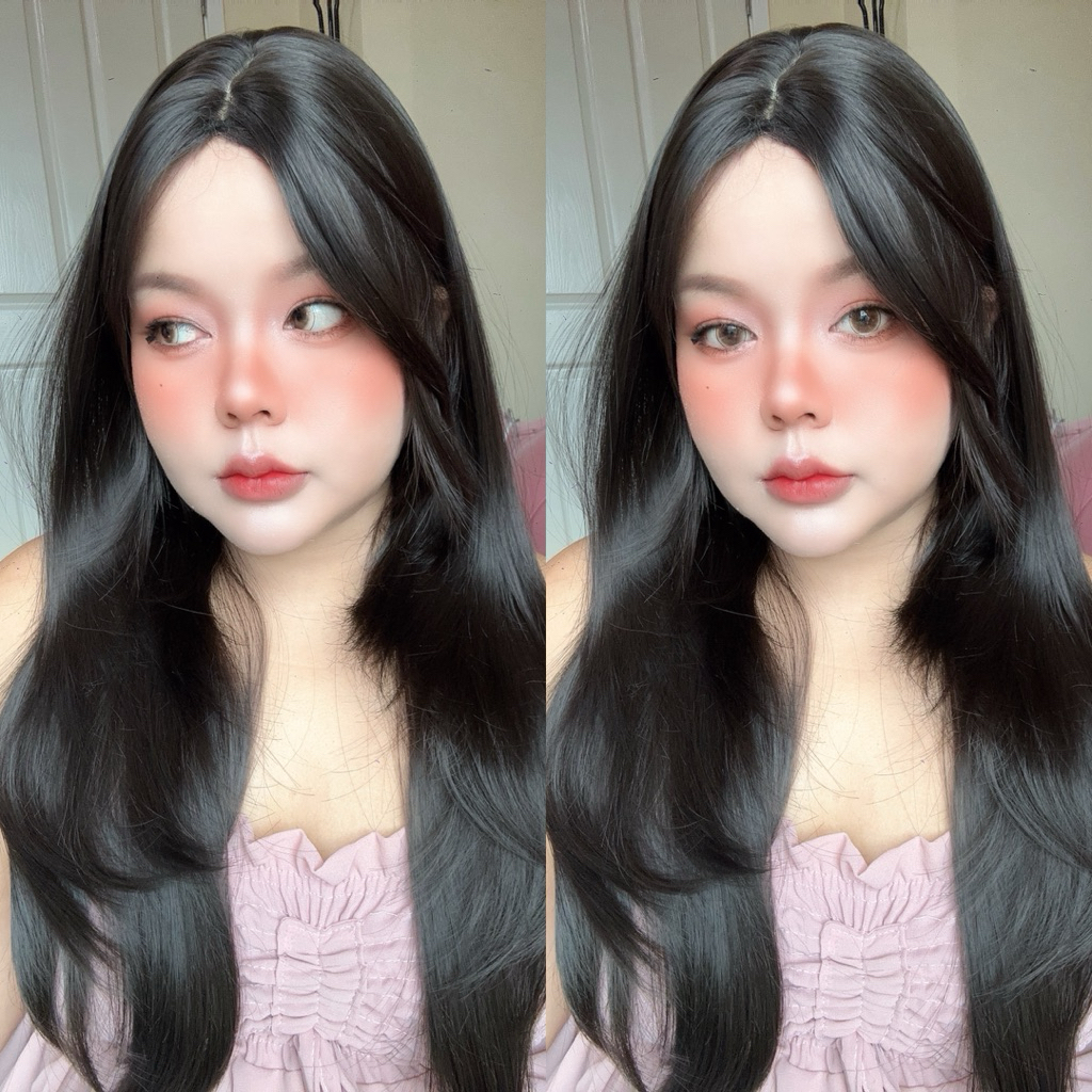 วิกทอเครื่อง วิกผมยาวซอยปลายสไลด์สวยมาก ยาว 55-60 cm. ทนร้อน 200 องศา สวยมาก