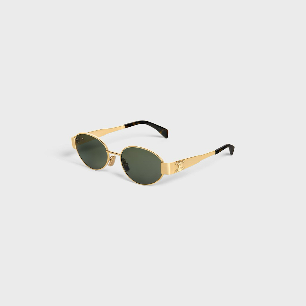 💯 แว่นกันแดด Celine TRIOMPHE METAL 01 ขาสีทอง ปี25 Celine Sunglasses #celinesunglassesthailand