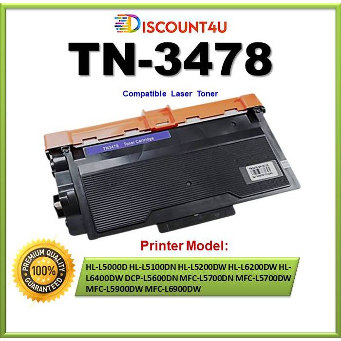 ตลับหมึกเลเซอร์ Toner TN-3478 ใช้กับ เครื่อง HL-L5000D HL-L5100DN HL-L5200DW HL-L6200DW HL-L6400DW D