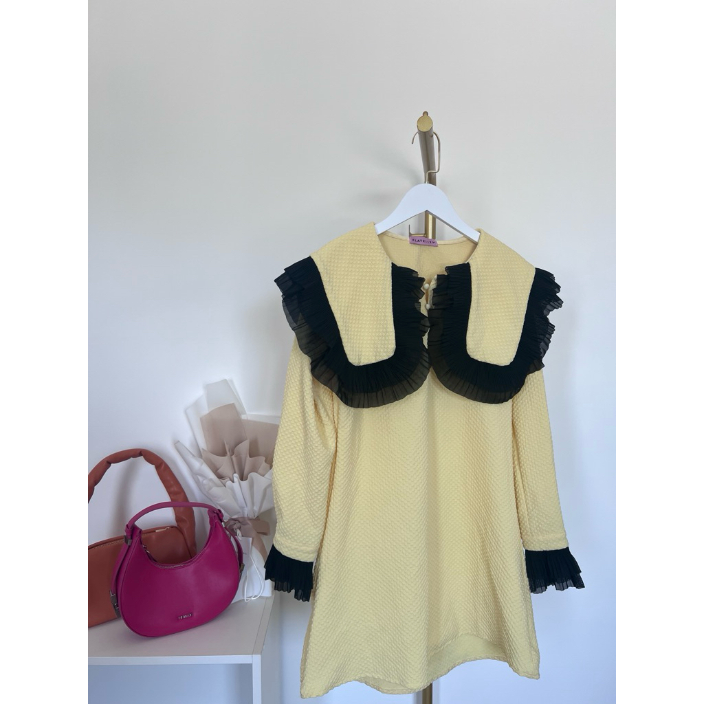 flat 2112เดรสมือสอง เดรสสีเหลือง