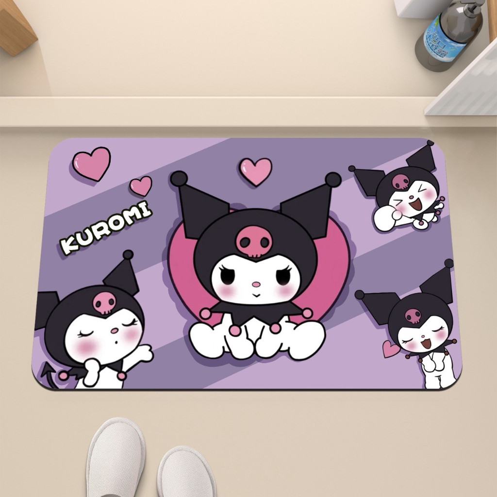 ส่งจากไทย🍒 แผ่นรองซับน้ำ แผ่นรองกันลื่น ลายการ์ตูน พรมเช็ดเท้า ลายน่ารัก พรมยาง แผ่นรองกันเปียก 44146