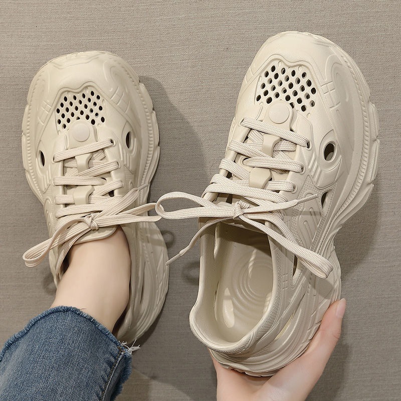 FOYA SHOES รองเท้าแฟชั่นสตรี INS รองเท้าผ้าใบยอดนิยม EVA วัสดุ 5.5 ซม1754386446454