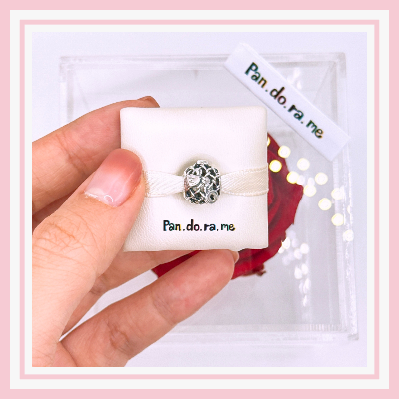 [พร้อมส่ง] **ชาร์มหัวใจ** Openwork Chain Link Padlock Charm