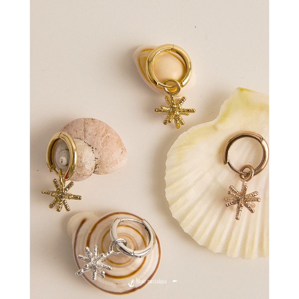 Julys - coralina huggie earrings