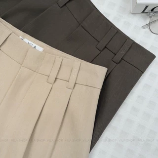 VILA | AUGUST PANTS TM32 กางเกงทรงบอย ปัก VILA ที่หูเข็มขัด