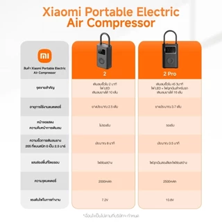 [NEW] Xiaomi Mijia Mi Portable Electric Air Pump 2 เครื่องปั๊มลมไฟฟ้า เติมลม เครื่องสูบลมไฟฟ้า