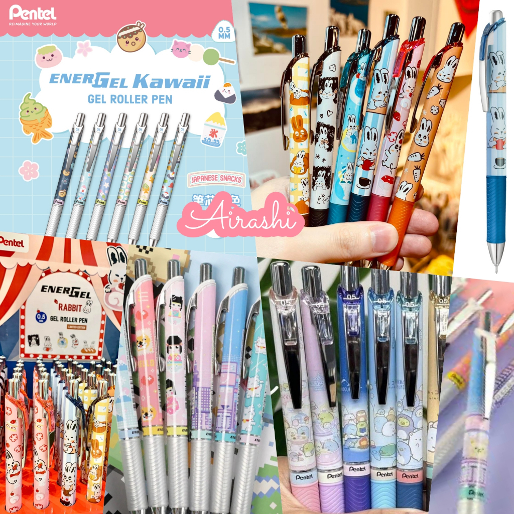 NEW !! [ลายใหม่ 2026] ปากกาเจล ปากกาน่ารัก Pentel energel ลายใหม่พร้อมส่งค่ะ Pentel Kawaii x Sumikko x Snoopy x Yuzen