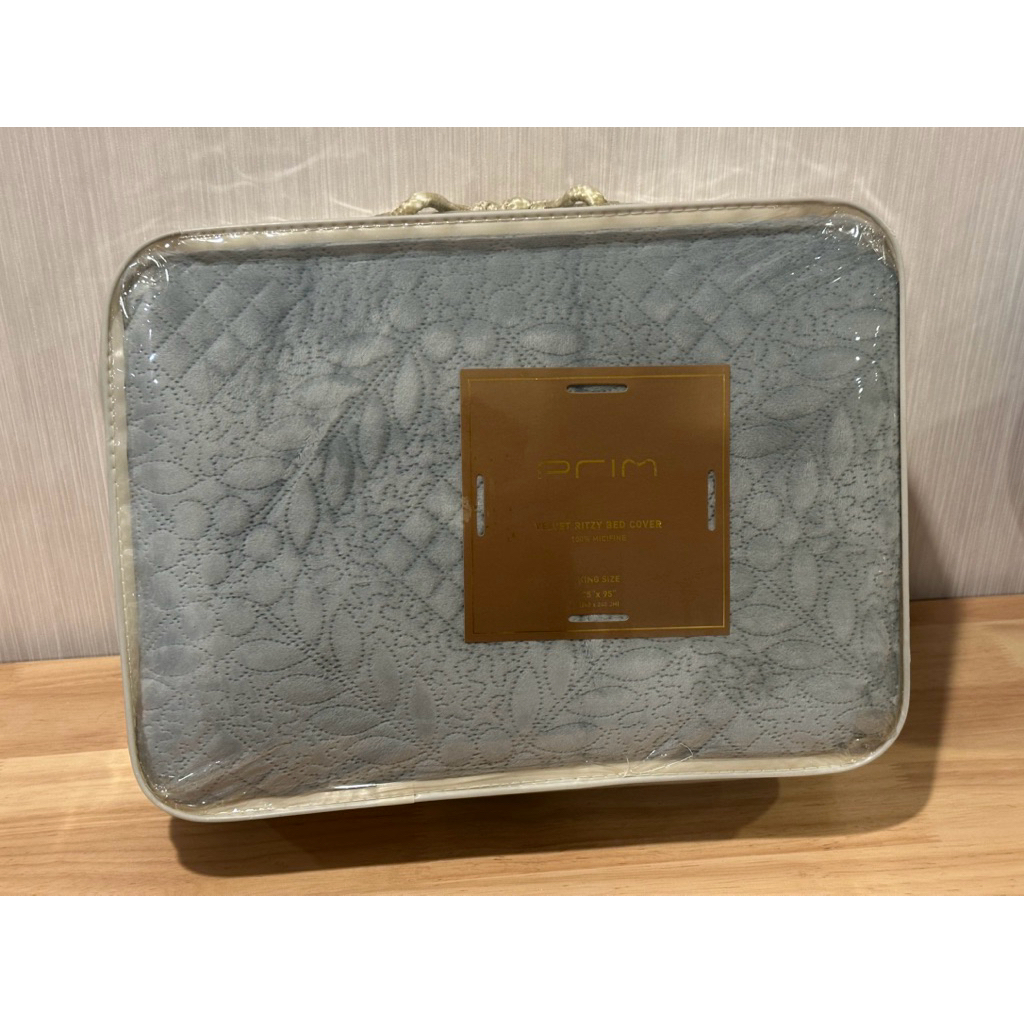 ผ้าคลุมที่นอนกำมะหยี่ FN Outlet PRIM 100% Micifine ขนาดเตียงคิงไซส์ 6 ฟุต Velvet Ritzy Bed Cover [สิ
