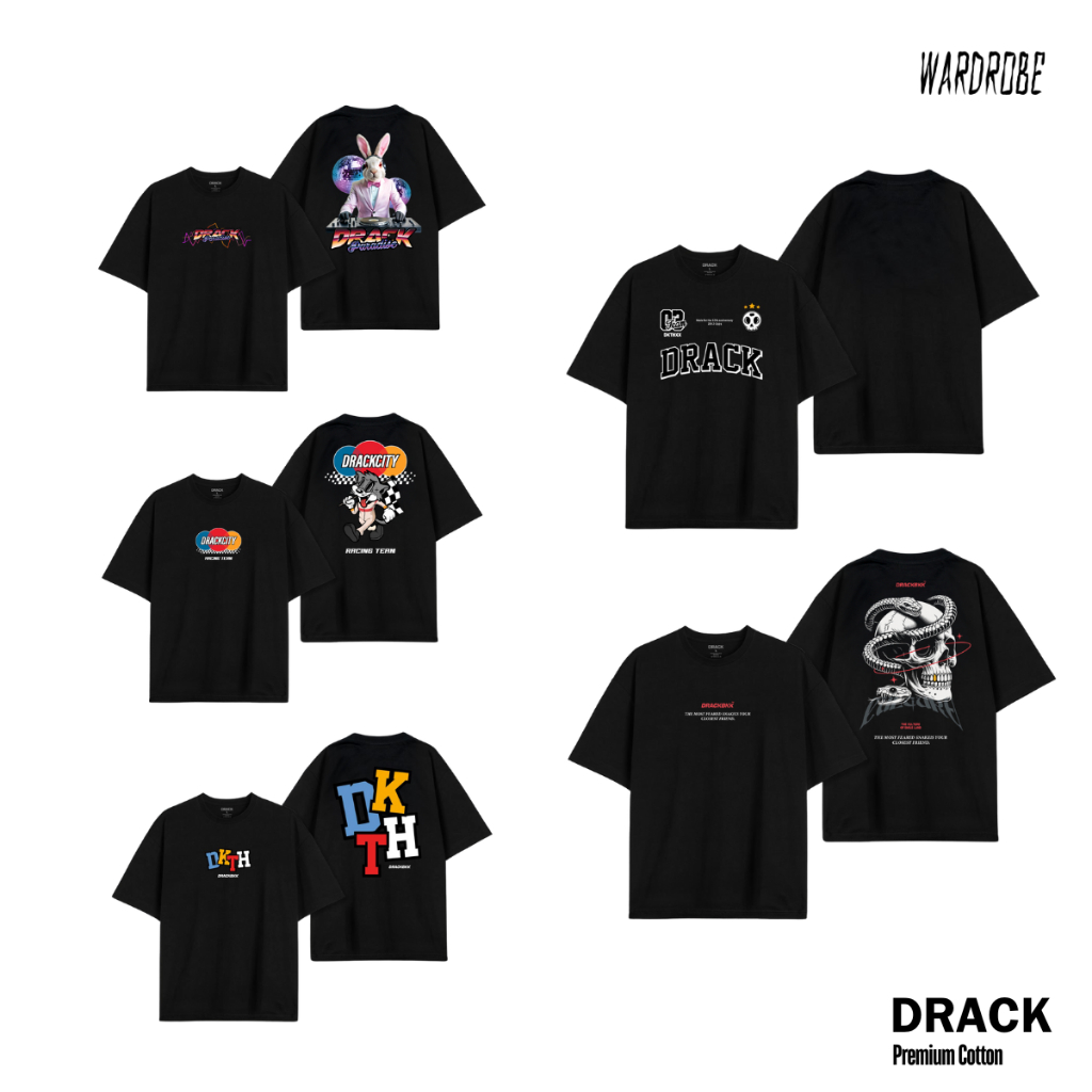 DRACK  เสื้อยืดแฟชั่น  แนวสตรีท Collection 2025 ของแท้ 100% (1).