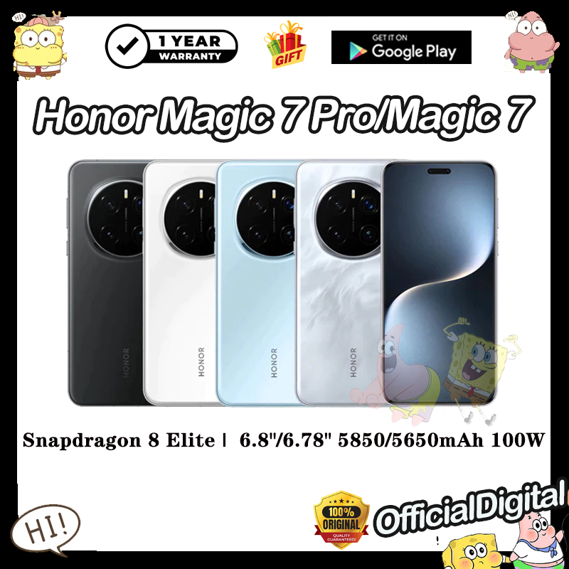 Honor Magic 7 Pro Honor Magic 7 Snapdragon 8 Elite 100W  | สนับสนุนไทยและ Google | รับประกัน 12 เดือ