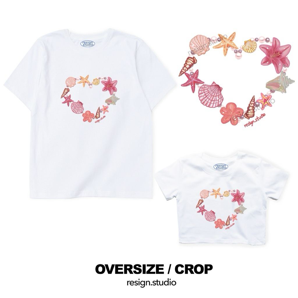 resign.studio - Oversize/Crop ลาย Heart of the Ocean🌊💞