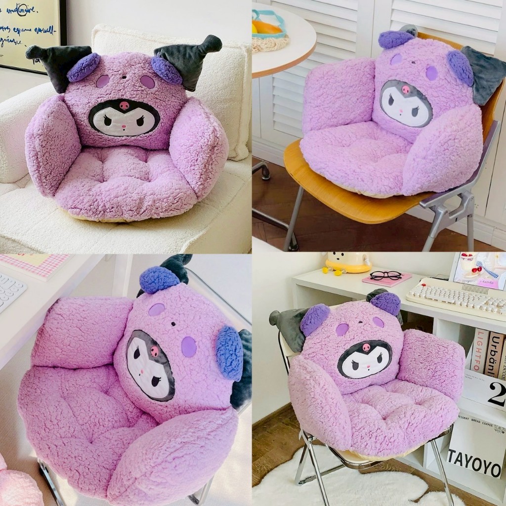 ส่งจากไทย💜 Kuromi เบาะรองนั่งคุโรมิ เบาะรองหลัง เสริมหนุนหลังกับเก้าอี้ทำงาน ที่พิงหลัง หมอนอิง 64023 - รูปที่ 7