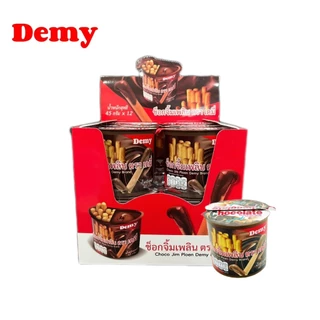 ช็อกจิ้มเพลิน Choco Jim Pluen ตราเดมี่ (1 กล่องมี 12 ชิ้น)