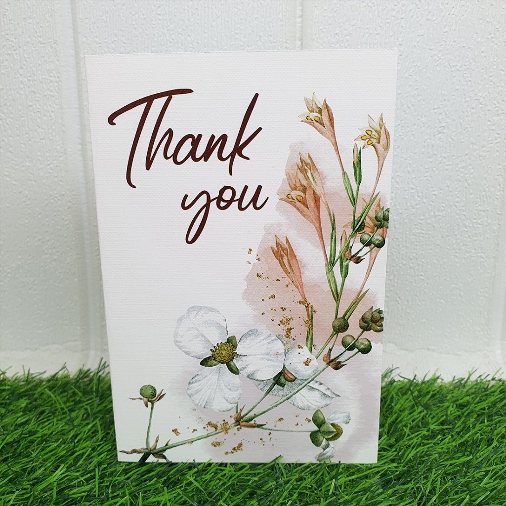 การ์ดอวยพร Thank you ขนาด 4x6นิ้วพร้อมซอง  พร้อมจัดส่ง