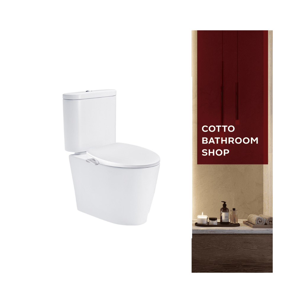 COTTO C16817(CN5) WH 3x3-E1 พร้อมฝารองนั่ง CVN92205