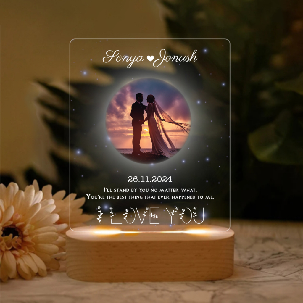 จัดทำ 1-2 วัน Happylife Station Wedding Wish โคมไฟสั่งทำใส่รูป ของขวัญวันเกิด ของขวัญให้แฟน วันครบรอ