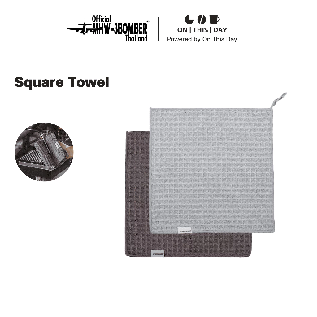 MHW-3BOMBER Square Towel Barista ผ้าทำความสะอาดแก้ว อุปกรณ์กาแฟ บาร์กาแฟ